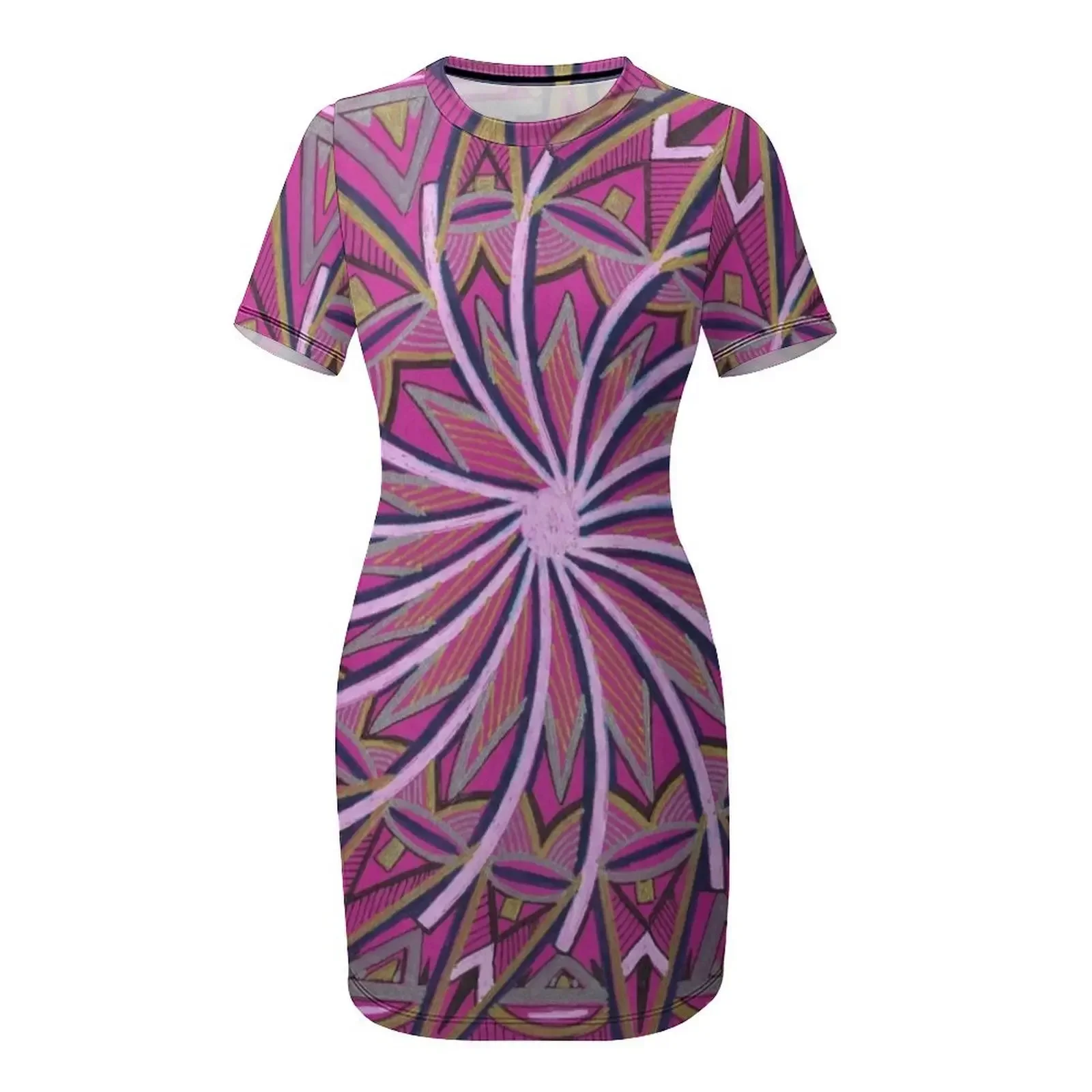 WHEEL OF LIFE Short-Sleeved Dr – Korean Women Lifestyle recenzja i cena