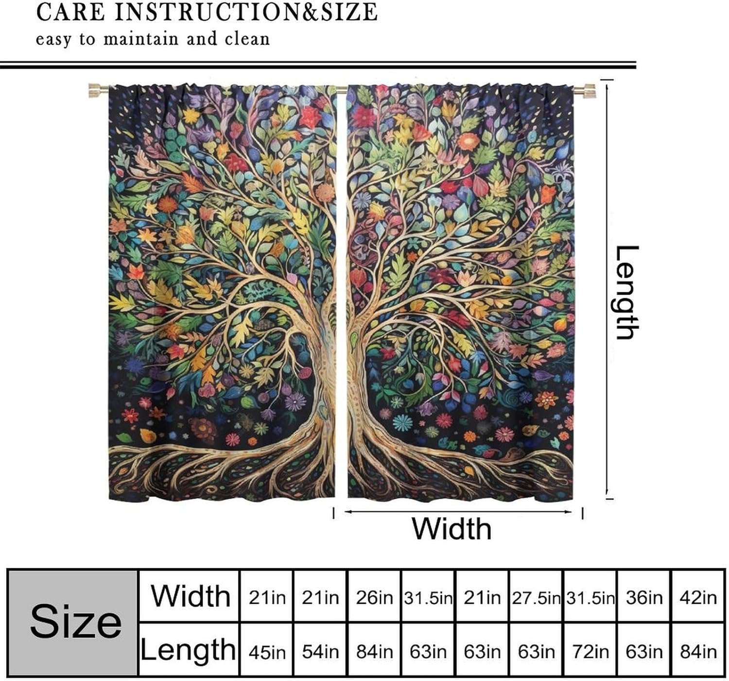 Tree of Life Curtains, Fantasy – Korean Arts And Lifestyle recenzja i cena