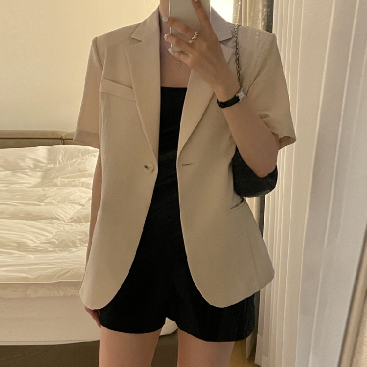 Women's Short Sleeve Suit Jack – Lifestyle In Korean recenzja i cena