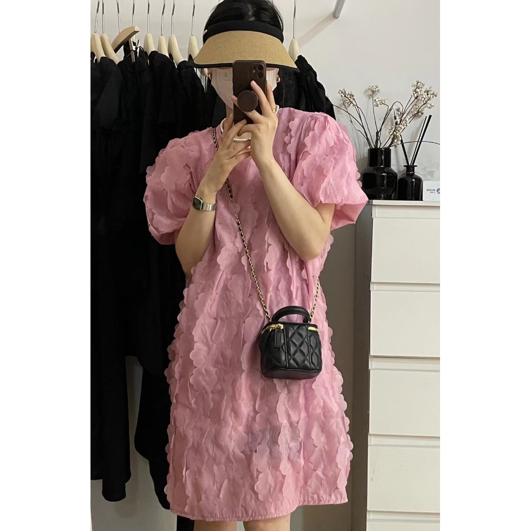 Floral Bubble Sleeve Dress Kor – Lifestyle In Korean recenzja i cena