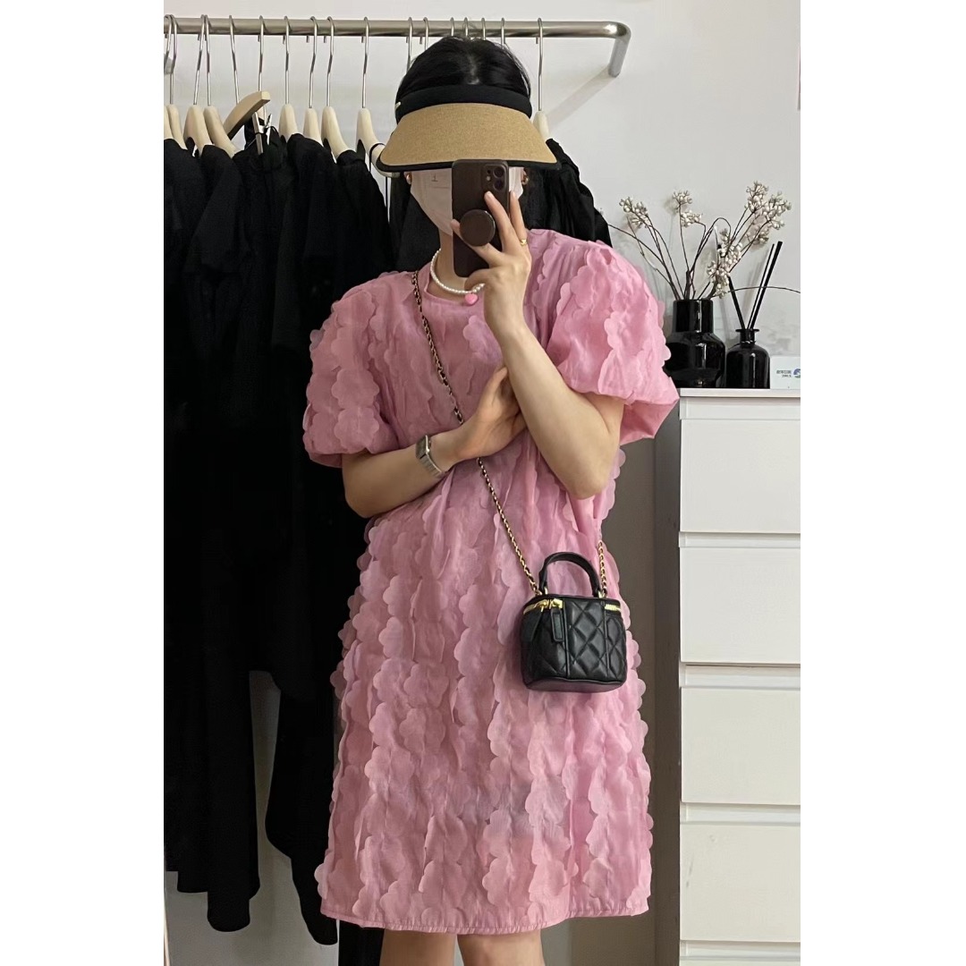 Floral Bubble Sleeve Dress Kor – Lifestyle In Korean recenzja i cena