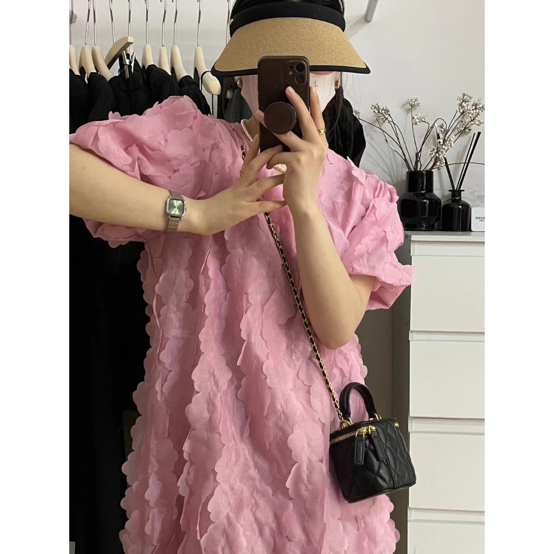 Floral Bubble Sleeve Dress Kor – Lifestyle In Korean recenzja i cena